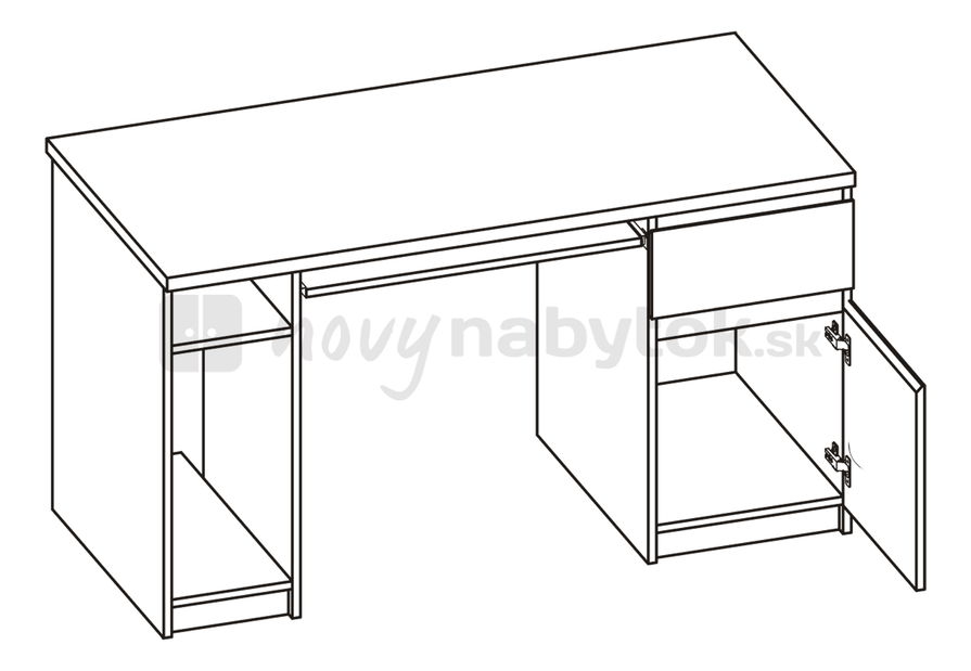 Számítógépasztal Percy Typ 80 *kiárusítás