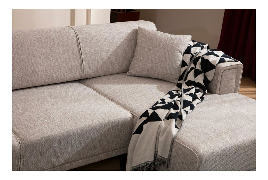 Kutna garnitura Horazotta (D) (svijetlosmeđa + crna)