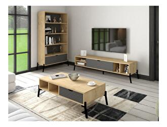 Set mobilier living Ponusetta (Stejar zafir + antracit)