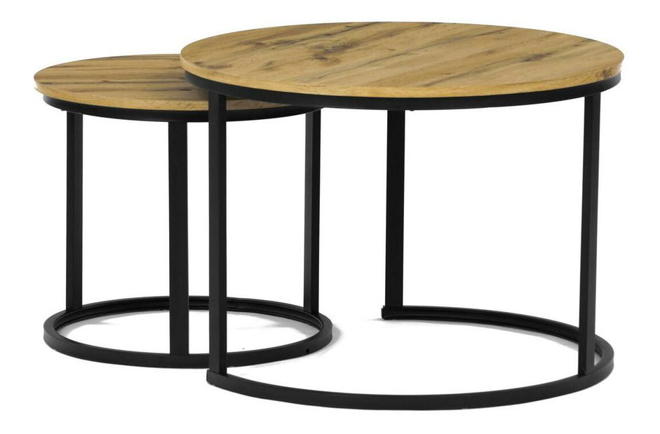 Set 2 konferenčných stolíkov Conjugar (dub divoký)