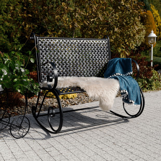 Bancă balansoar de grădină Caramba (negru)