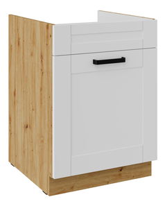 Dolná kuchynská skrinka Lucid 60 ZL 1S BB (korpus: dub artisan + front: mdf biela)