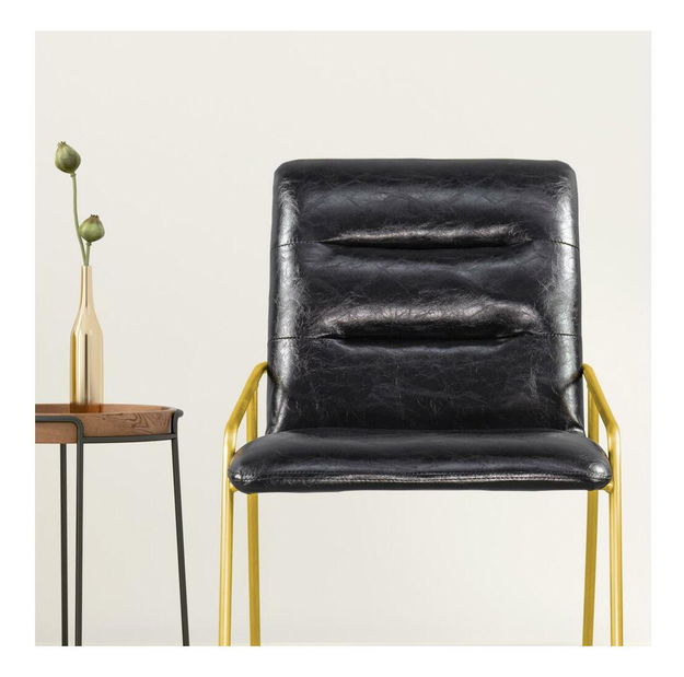 Scaun sufragerie Ranch (negru + auriu)