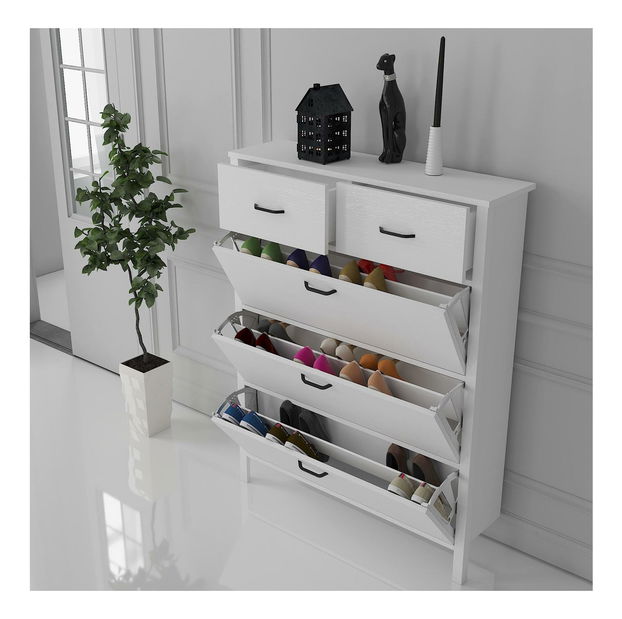 Cipőtároló (cipősszekrény) Franc 48 (fehér fa)