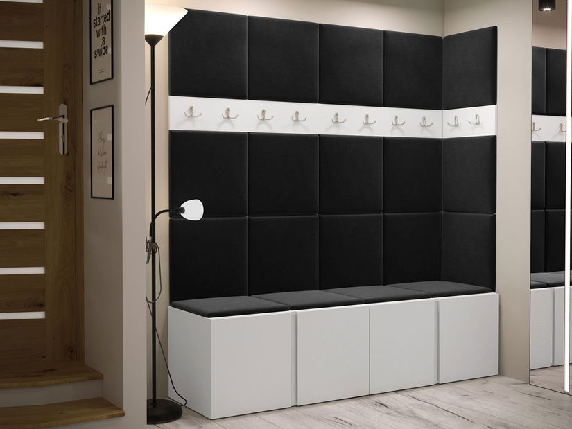 Mobilier hol Tovenaz II (stejar artisan + negru)