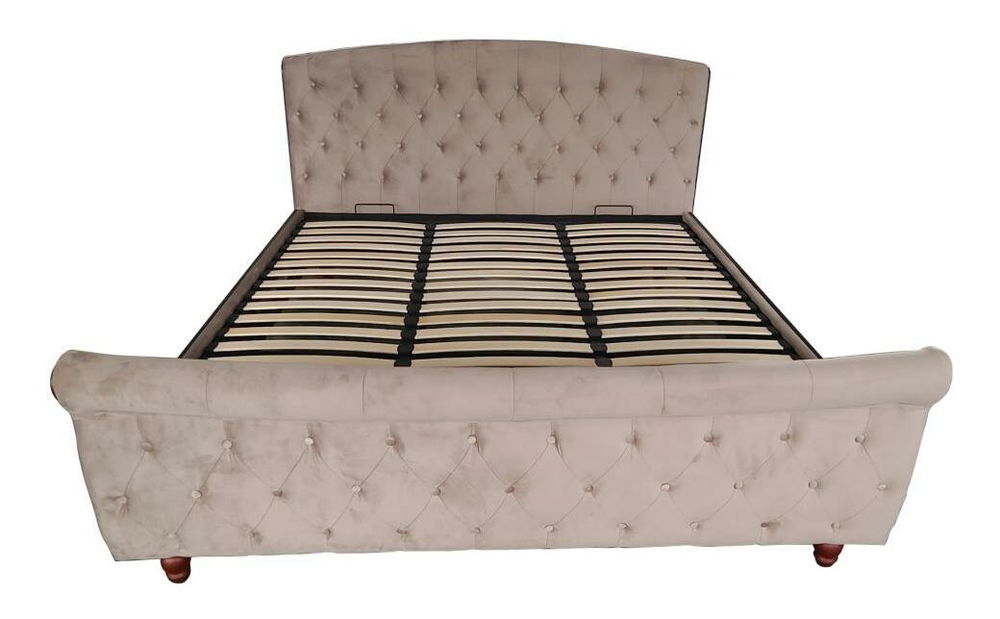 Manželská posteľ 180x200 cm Bretto (sivohnedá)Taupe Velvet látka)