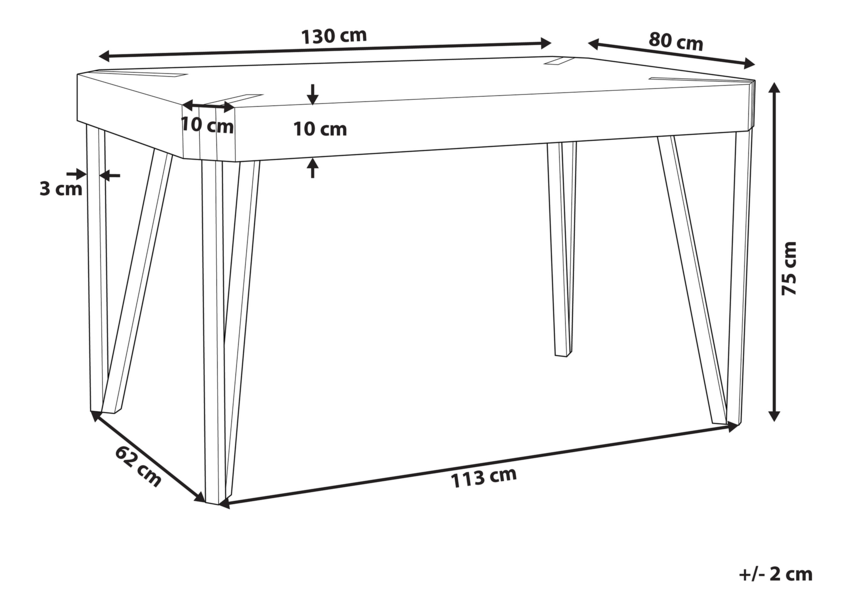 Jedálenský stôl Cobden (pre 4 osoby) (svetlé drevo)