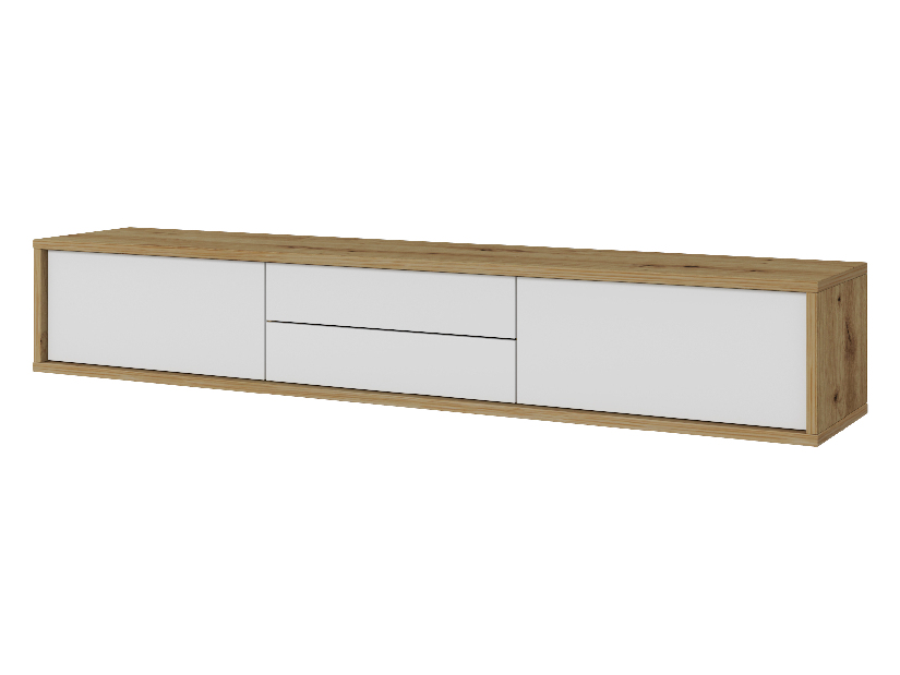 TV asztal Fiora 39 (artisan tölgy + fehér)