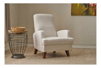 Kreslo Kanasota (krémová + orech) *výpredaj