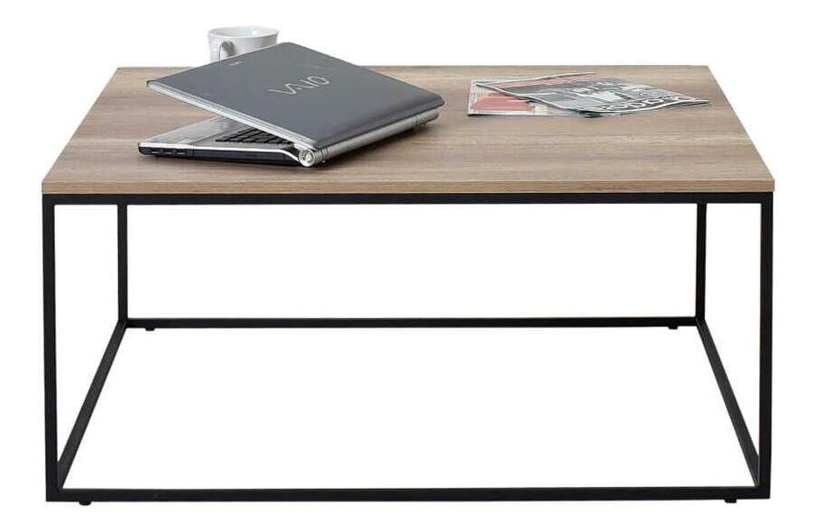 Dohányzóasztal Shepolendo 2 (világos dió + fekete)