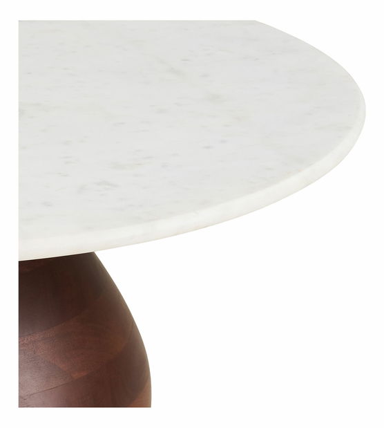 Konferenčný stolík Hnemira 1 (biela + tmavohnedá)