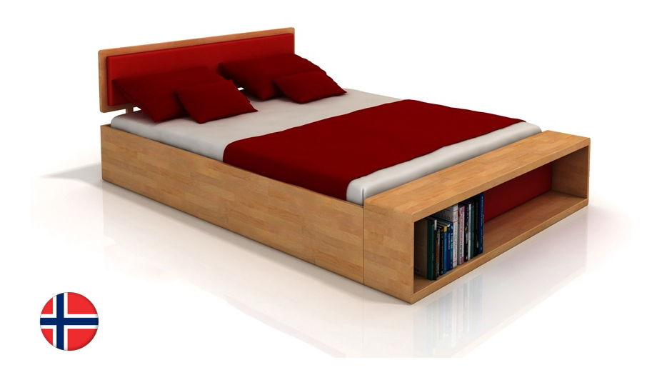 Manželská posteľ 180 cm Naturlig Invik (buk) (s roštom)