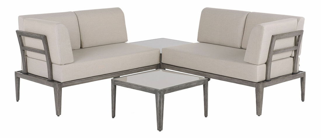 Zahradná sedacia súprava RIN (polyratan) (béžová) (pre 6 osôb)