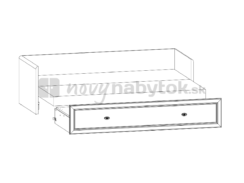 Rozkladacia posteľ 80 až 160 cm BRW SEVILLA lôžko 80_160 