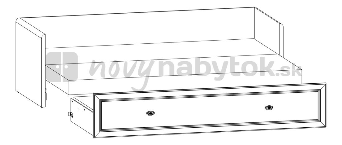 Rozkladacia posteľ 80 až 160 cm BRW SEVILLA lôžko 80_160 