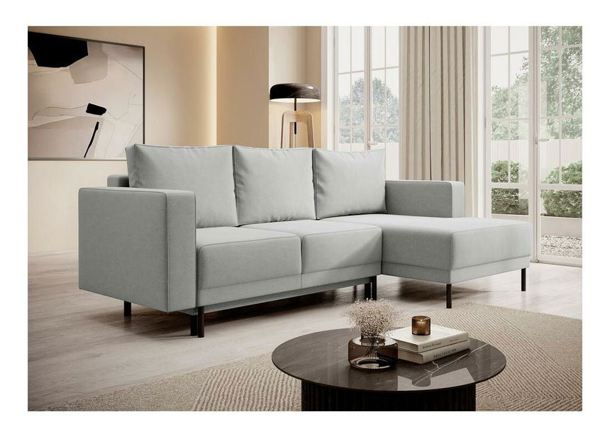 Sarokkanapé Rodriguez mini (J) (szürke + fekete) 