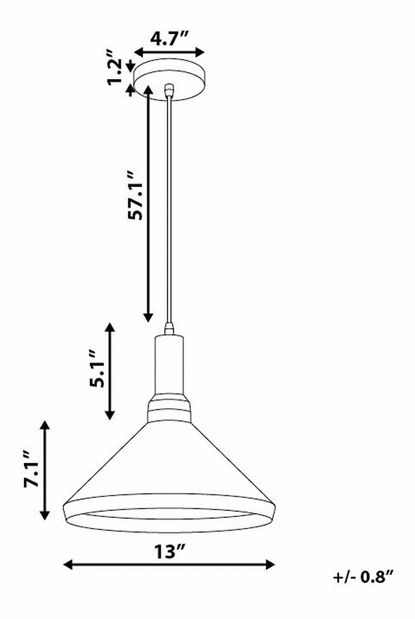 Závesná lampa Lidar (bielo-zlatá)