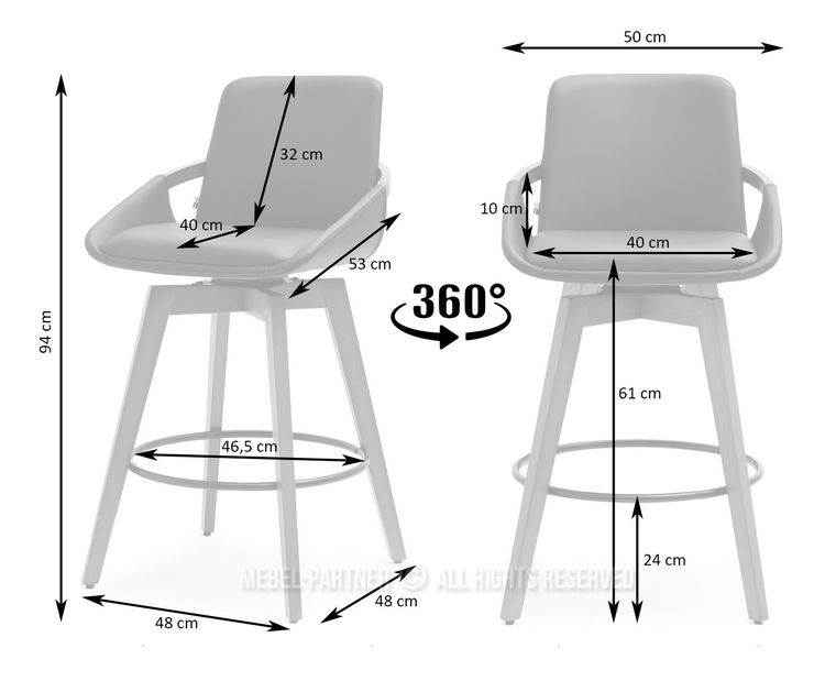Scaun Heike (nuc închis + nuc)