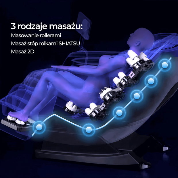 Masážne kreslo Visita Max A (čierna) 
