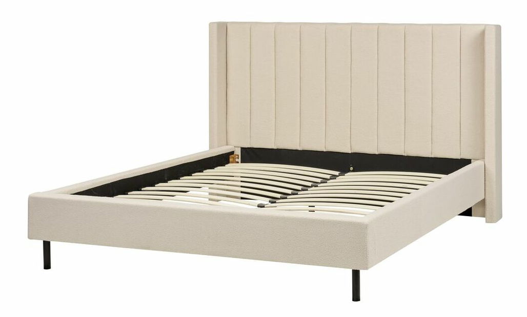 Manželská posteľ 160 cm Vue (béžové buklé) (s roštom)