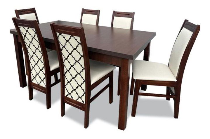 Set sufragerie Luntar (nuc închis + crem)