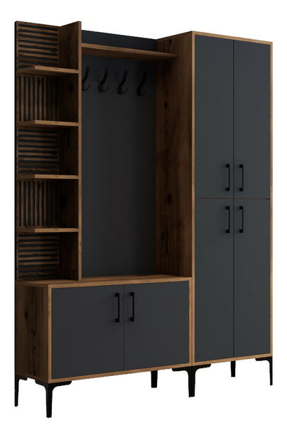 Set za predsoblje Valery 5 (orah + antracit)