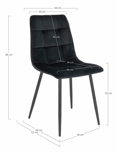 Blagovaonska stolica Miveria 1 (crna)