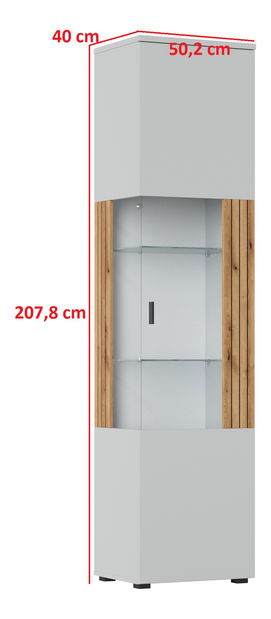 Vitrína Veresa V02 (popol + dub coast evoke) (P)