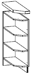 Raft de jos bucatarie, coltar Modesta MD11 D20 NZ