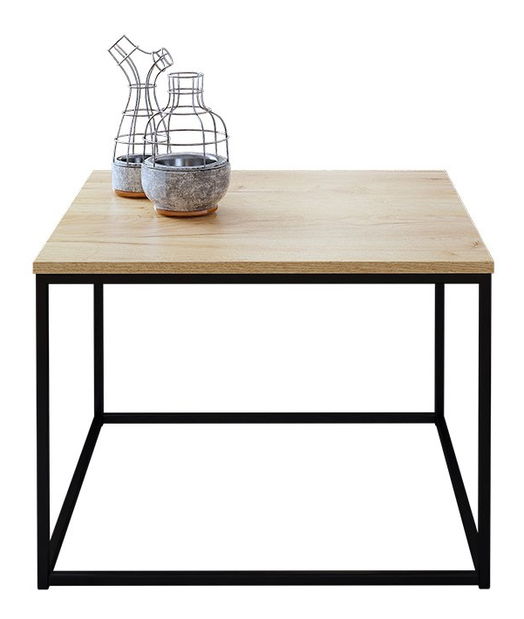 Masă de cafea Gwendolyn (negru mat + Stejar craft)