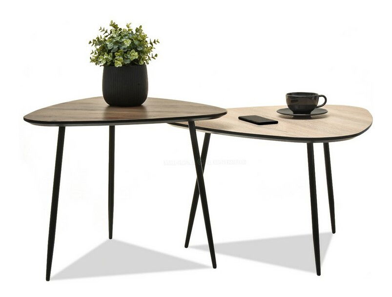 Dohányzóasztal Rossi Zest Xl (szonoma + fekete)