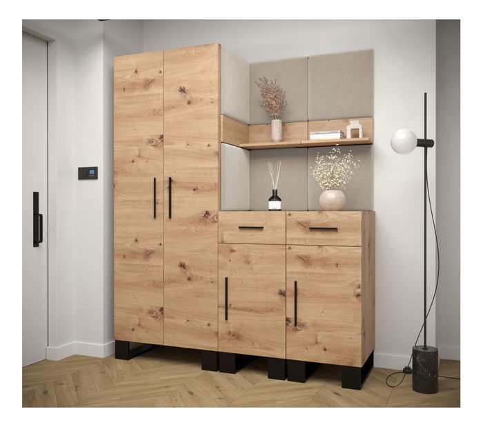Előszobabútor Amanda 7 (artisan tölgy + bézs)