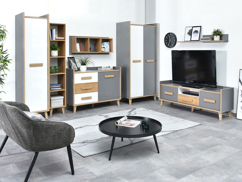 Mobilier living Semivacias 05 (alb)
