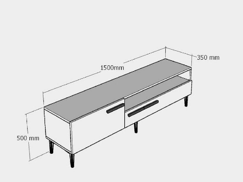 TV stolić/ormarić Sepada 1 (hrast + antracit) 