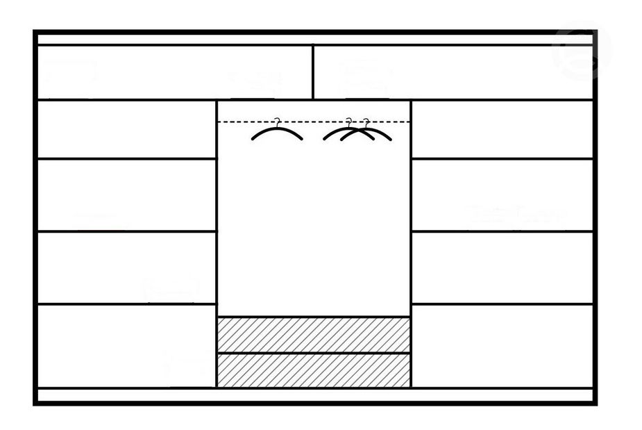 Šatníková skriňa Cordoba (dub sterling + betón)