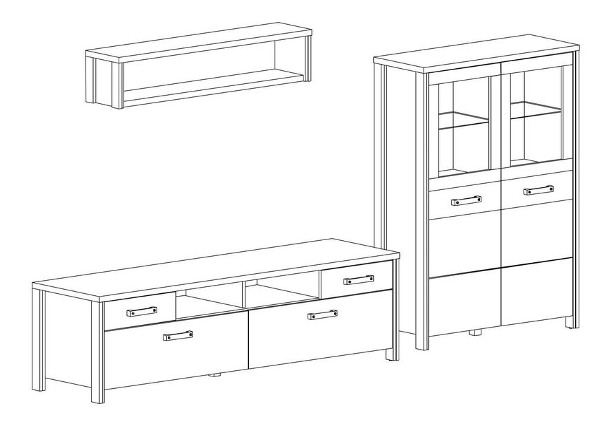 Obývacia stena Buena Typ 09 (dub royalis)