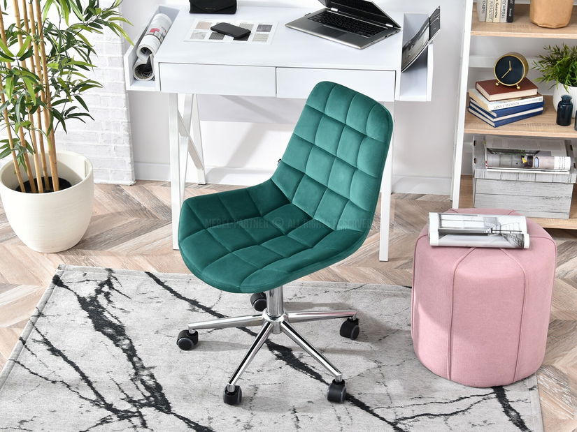 Scaun Eleanor (verde + crom)