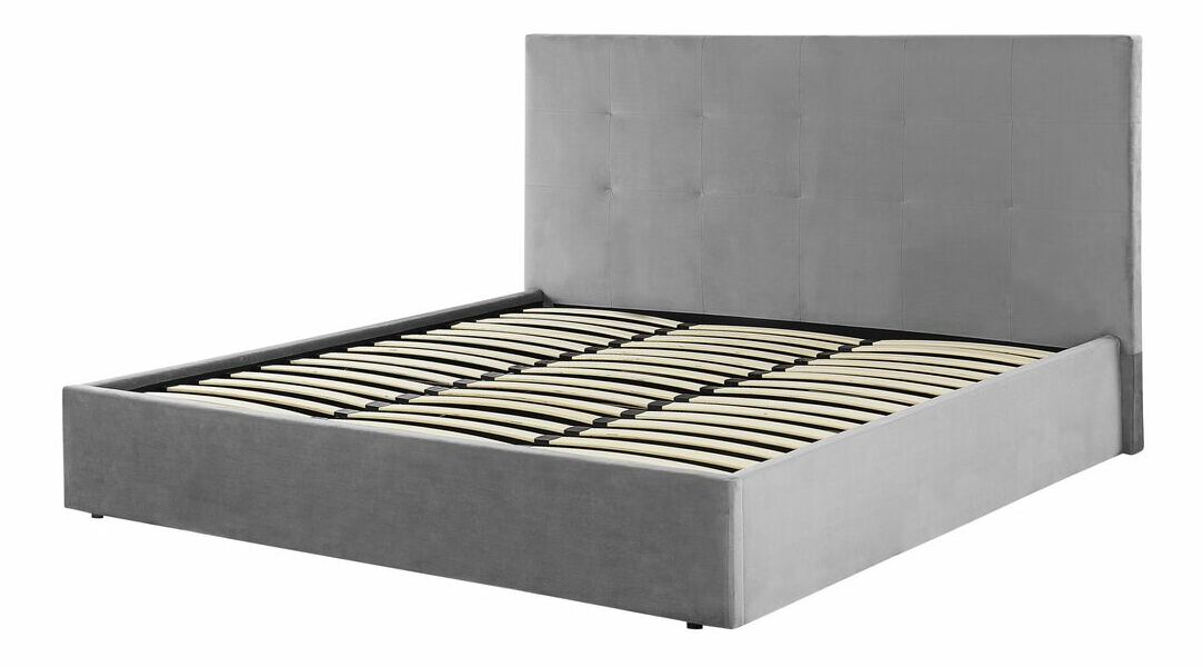 Manželská posteľ 180 cm Lorza (zamatová sivá)