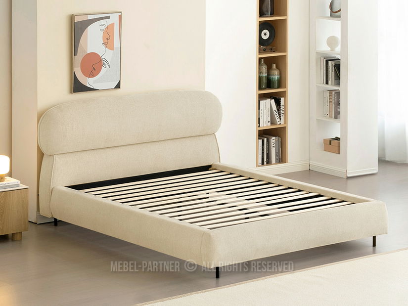 Pat matrimonial 160 cm Asesora 160 (bej + negru)