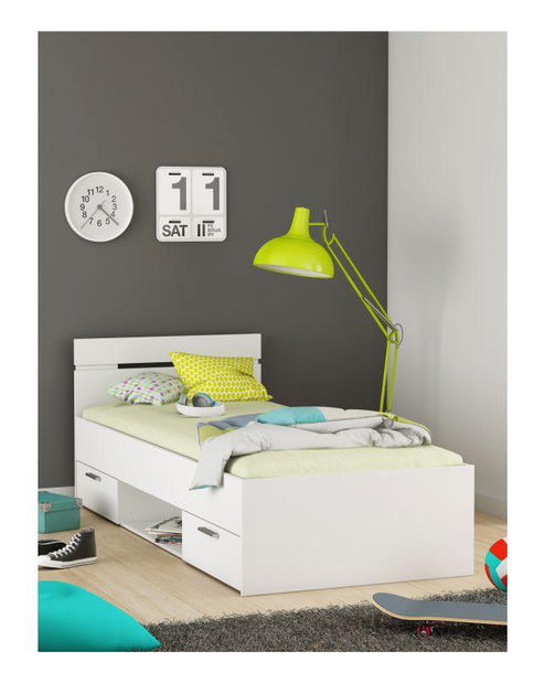 Jednolôžková posteľ 90 cm Myriam (biela)