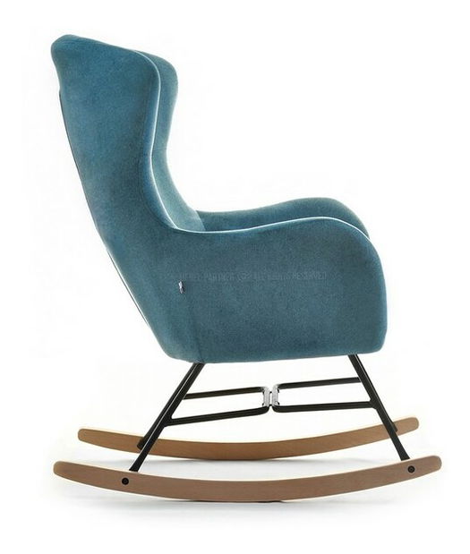 Fotoliu Nesia (turcoaz + fag alb)