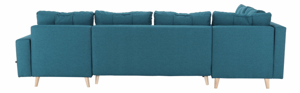 Sedacia súprava v tvare U Vellin (tyrkysová) (L)