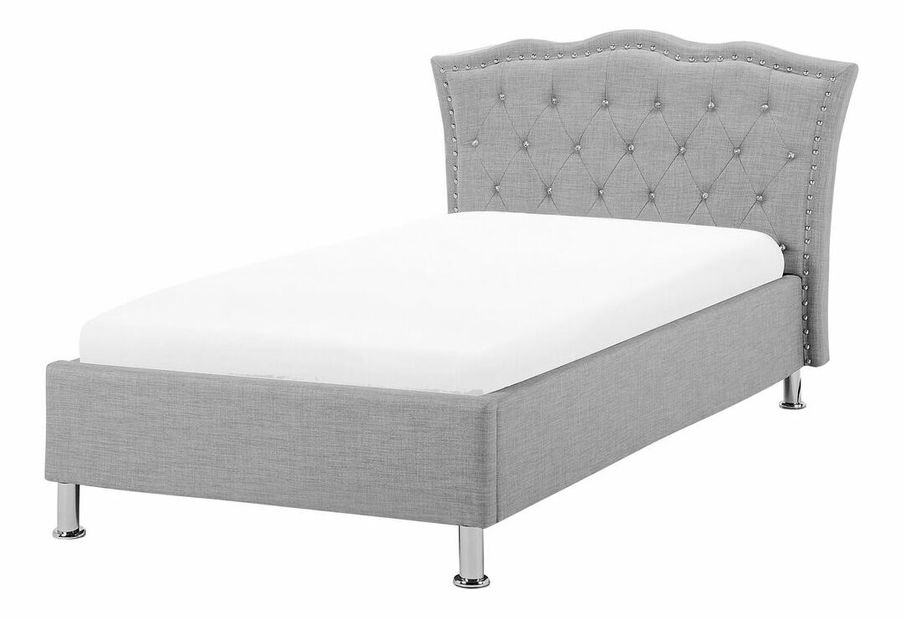 Pat pentru copii 90 cm MATH (cu spațiu de depozitare) (cu somieră) (gri)