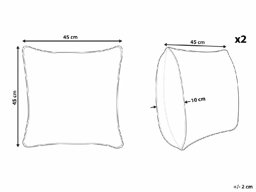 Pernă decorativă 45 x 45 cm Mytus (bej)