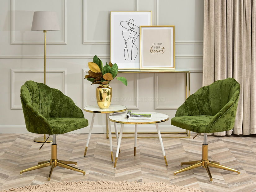 Fotoliu relax Leezare (verde + auriu)