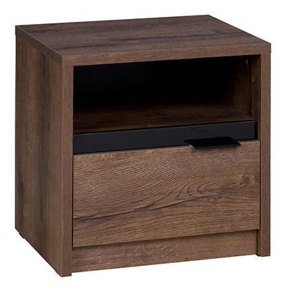 Nočný stolík Desayuno NS (dub monastery + lesk čierny)