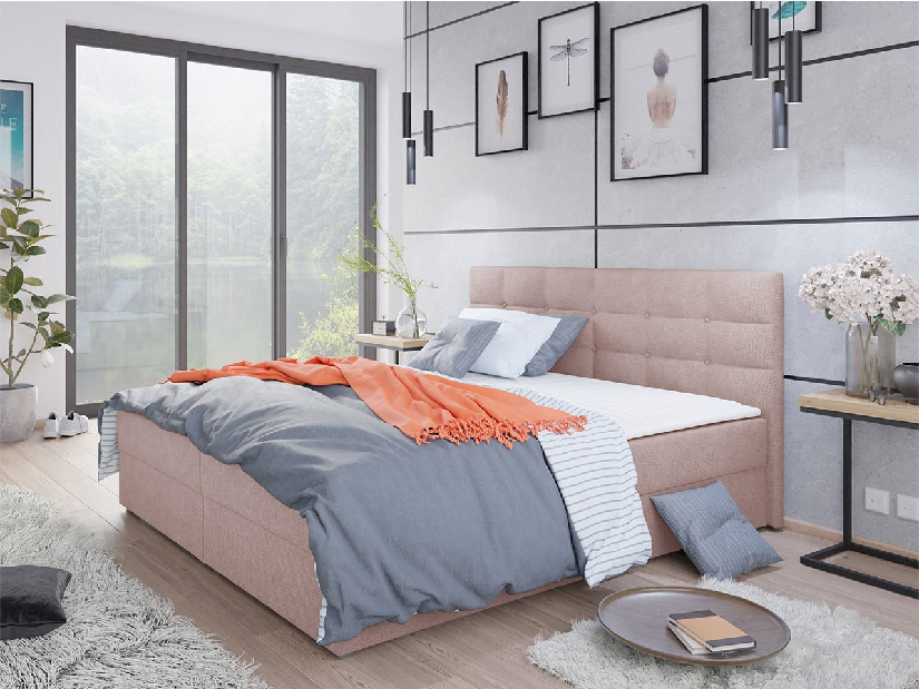 Bračni krevet Boxspring Sebastian -1 (160x200) (Rico 19)