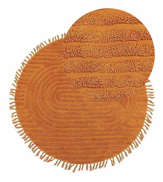 Covor ⌀ 140 cm Half (portocaliu)