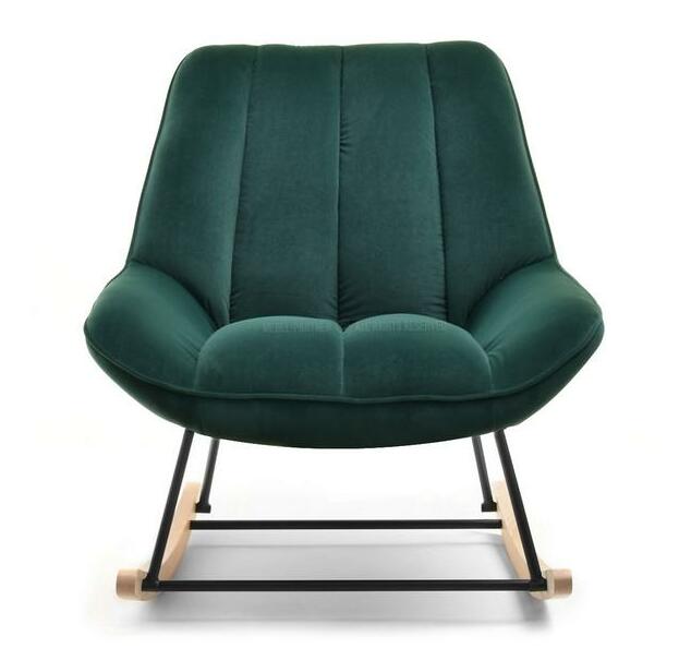 Kreslo Bertie (zelená + buk čierny)