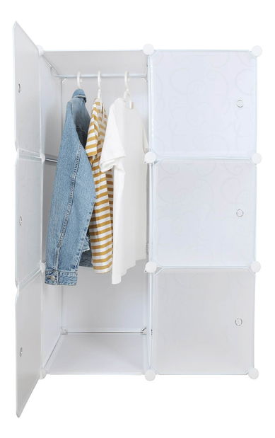 Modulárna skriňa Mogul (biela + vzor)